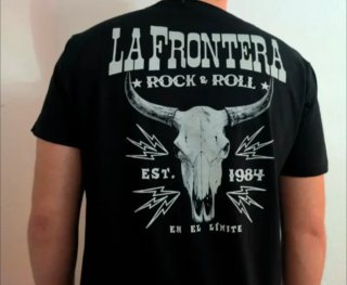 CAMISETA NEGRA - LA FRONTERA - TALLA XL y más...