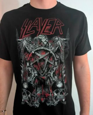 CAMISETA NEGRA - SLAYER - TALLA XL y más...