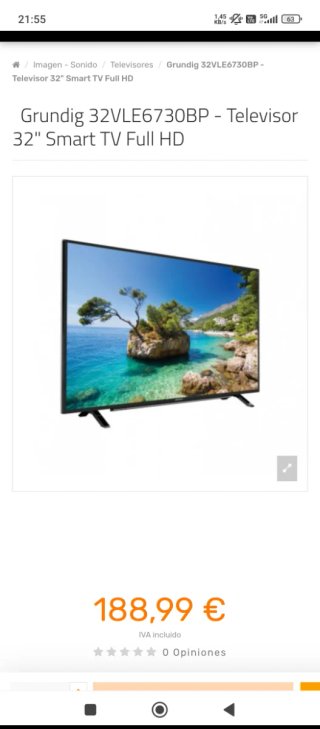Televisor Grundig 32VLE6730BP Negro