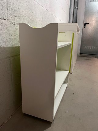Mueble cabecero de cama ikea blanco y verde