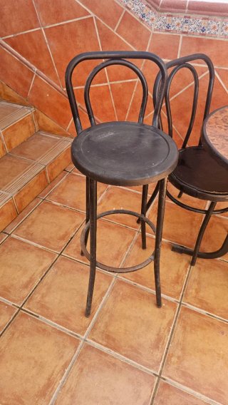 4 Banquetas Altas Negras