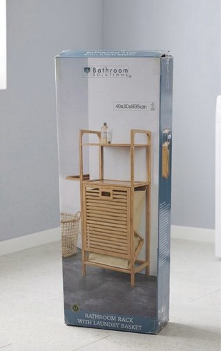 Mueble Baño/Colada Bambú Cesta