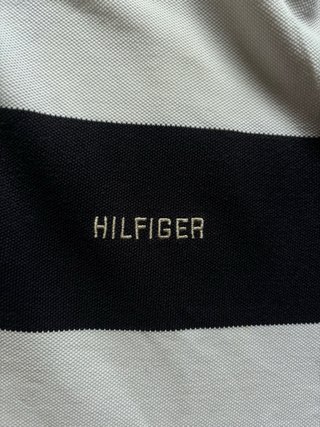 Polo Tommy Hilfiger rayas rugby blanco talla M