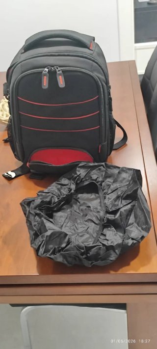 Mochila para cámara de fotos negra