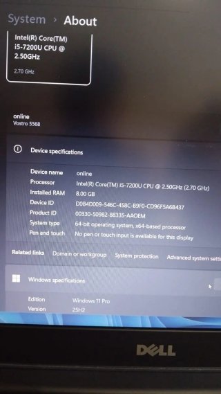 Dell Vostro P62F Intel Core i5 7th Gen 8GB RAM