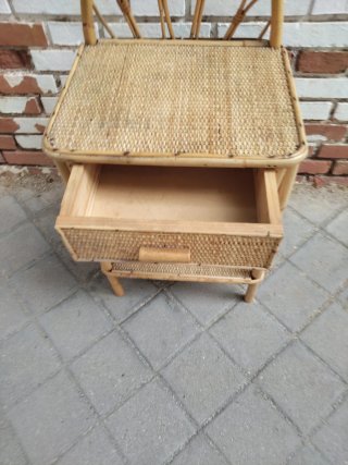 Mesilla bambú ratán estilo boho vintage años 50/60