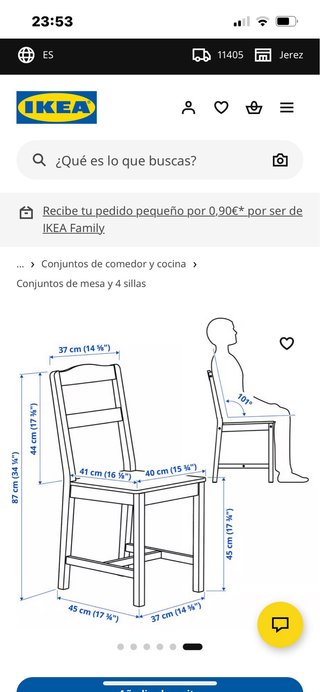 Mesa y 4 sillas de madera