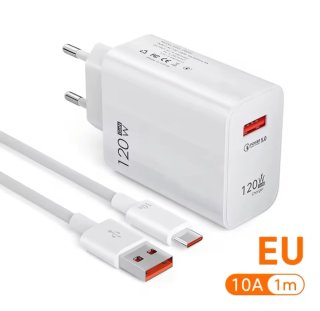 Cargador Rápido movil Potente + Cable USB C 10 Amp