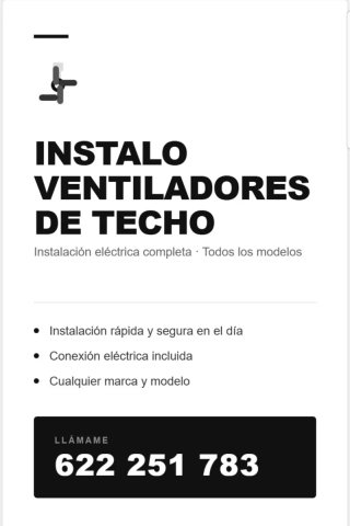 Montaje ventilador de techo
