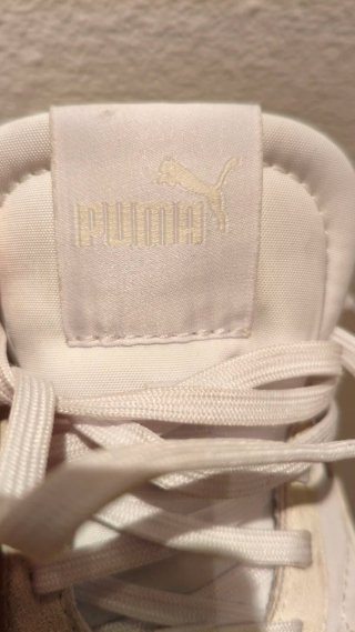 Zapatillas Puma Mujer Blancas y Plateadas