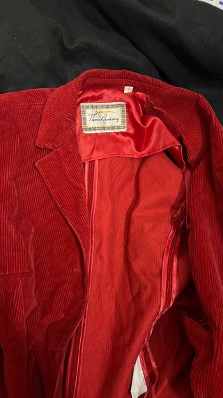 Americana de pana roja original Thomas Burberry