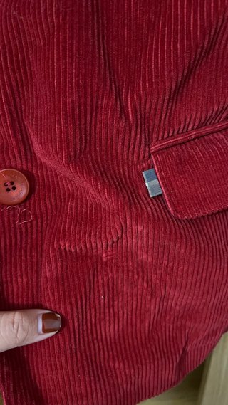 Americana de pana roja original Thomas Burberry