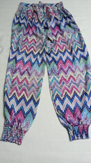 Pantalón de tela mujer multicolor