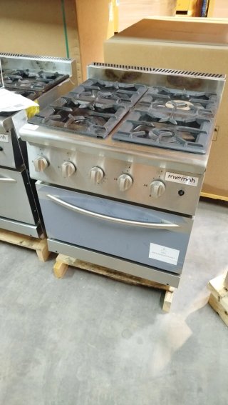 Cocina Industrial Gas 4 Fuegos + Horno