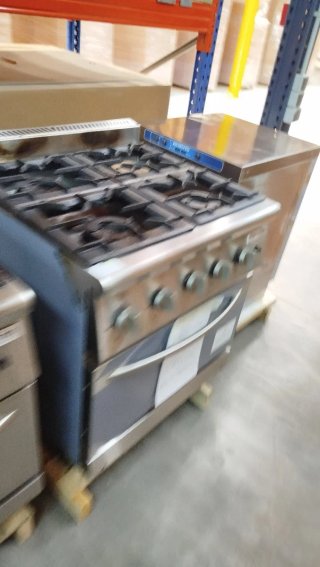 Cocina Industrial Gas 4 Fuegos + Horno
