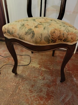 Silla antigua Luis Felipe madera noble
