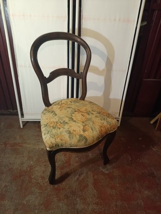 Silla antigua Luis Felipe madera noble