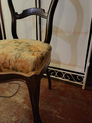 Silla antigua Luis Felipe madera noble