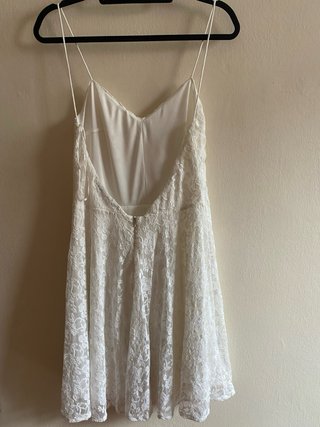 Vestido encaje blanco Zara