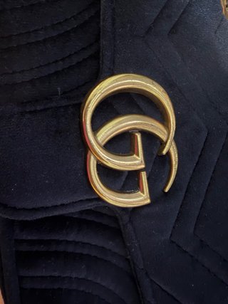Borsa Gucci Marmont in velluto nero