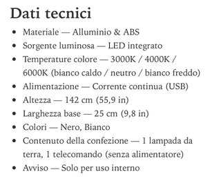 Lampada da terra LED angolare dimmerabile
