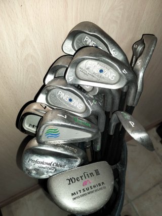 Carrito de golf plegable 3 ruedas- palos PING ZING
