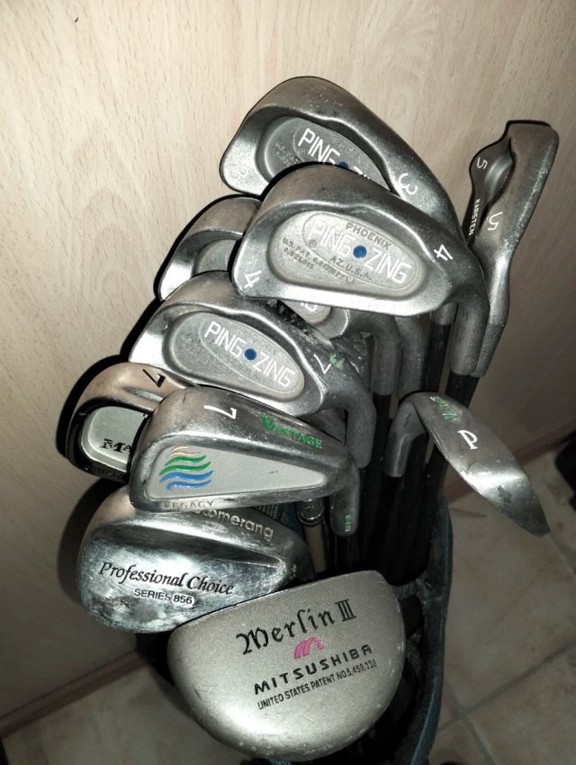 Carrito de golf plegable 3 ruedas- palos PING ZING