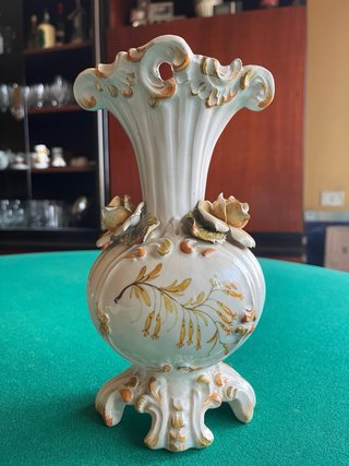 Vaso e piatto decorativo di Bassano del Grappa