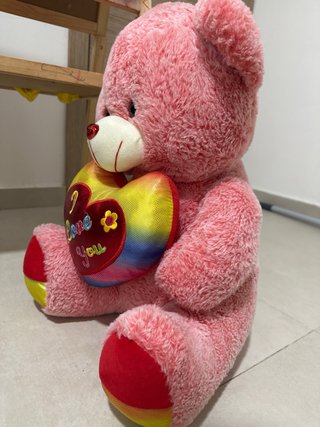 Peluche Oso Rosa Corazón I Love You