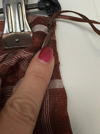 Falda Zara cuadros marrón y blanco