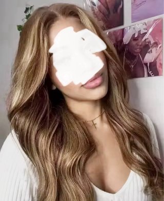 Peluca cabello humano natural rubio con mechas