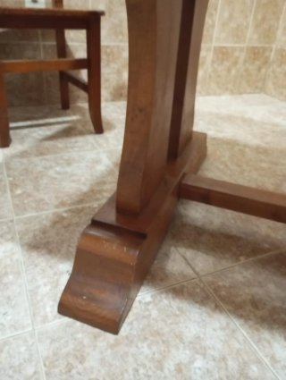 Mesa comedor madera maciza rústica 1'60x90