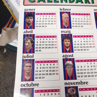 Calendario FC Barcelona 1991
