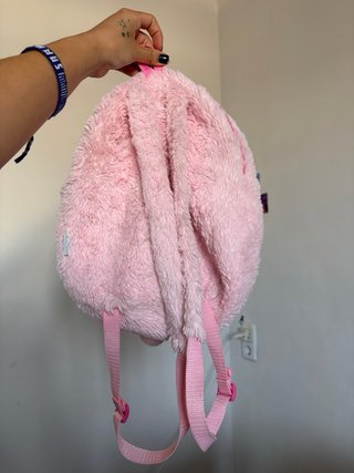 Mochila Peluche Llama Rosa