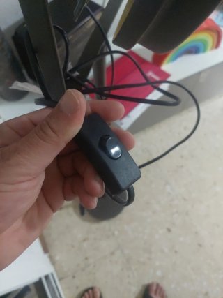 Lámpara Foco Metálica y Cristal