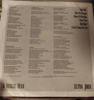 Elton John - A Single Man Vinilo