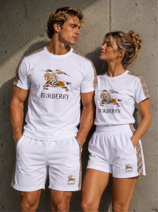 Conjunto Burberry Chandal Blanco y Multicolor