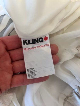 Vestido Kling blanco y plateado Talla M