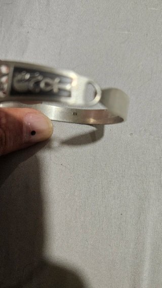 Pulsera Egipcia Plata y Negro