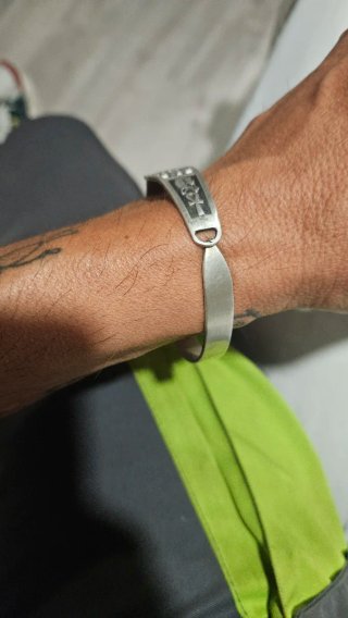 Pulsera Egipcia Plata y Negro