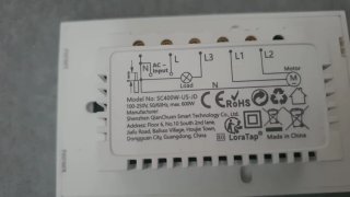 LoraTap WiFi Interruptor Cortina Blanco
