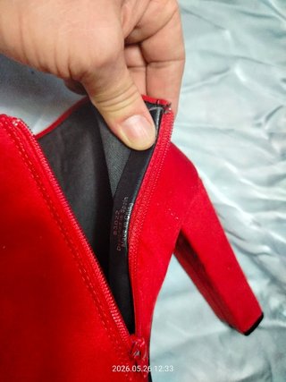 Botines Rojos Tacón Plataforma Talla 38