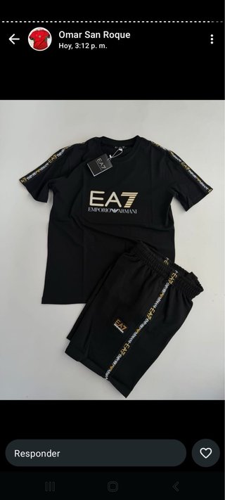 Conjunto Deportivo EA7 Emporio Armani Negro