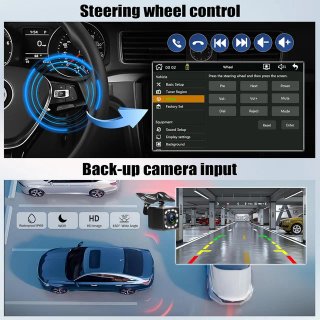 CAMECHO 1 DIN Pantalla 7" / Carplay Android Auto