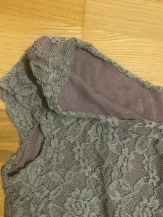 Vestido encaje beige mujer talla S