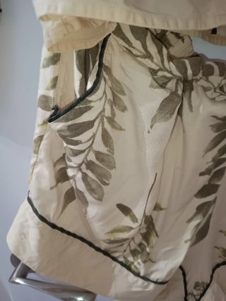 Pijama Verano Hojas Beige y Verde