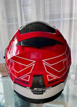 Casco Moto LS2 Rojo Blanco Negro seminuevo Talha M