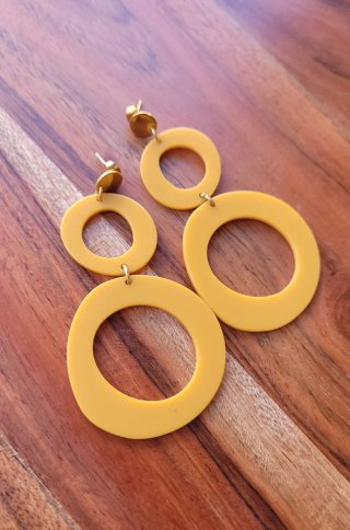 Pendientes Aro mostaza