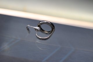 Anillo plata y resina azul. HR. Talla 13 ó 14.