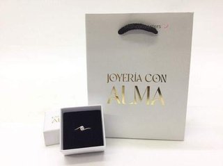 anillo plata 925mm con piedra con diamante de laboratorio t. 13 (16,88 mm)